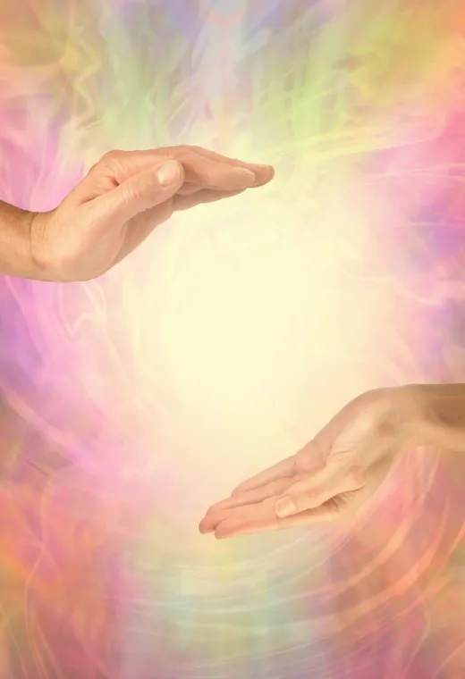 Energy Meditation Hands Illustration
